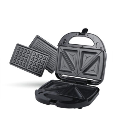 800W Plastic 3 In 1 Non-Stick Coating Sandwich Maker With 3 Plates For Waffle Grill & Toast Sandwich DH-07610