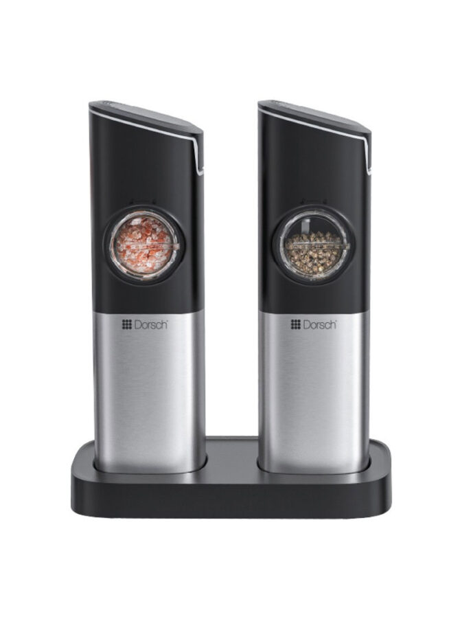 500mAh 100ml Plastic & Stainless Steel Electric Shakers With Charging Base & Rechargeable Battery For Salt & Pepper DH-07920