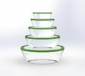 Tick&Lock round tupperwares 5 pcs sets
