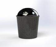 Maldives Bin 15L - Rattan bin with cover