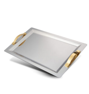 18/10 Stainless Steel High-Quality Stylish Serving Prestige Tray DH-03229 - Gold