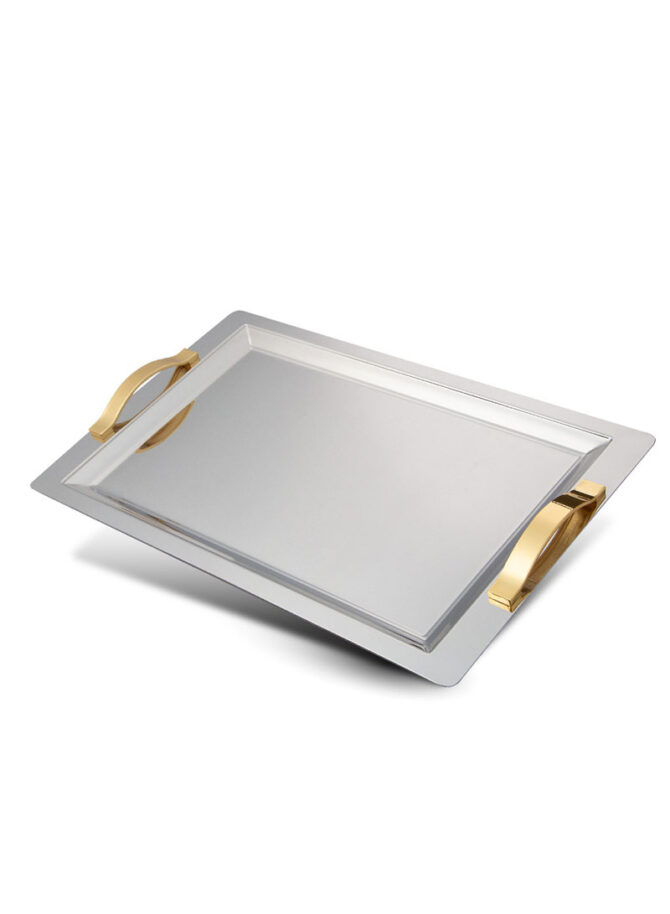 18/10 Stainless Steel High-Quality Stylish Serving Prestige Tray DH-03229 - Gold