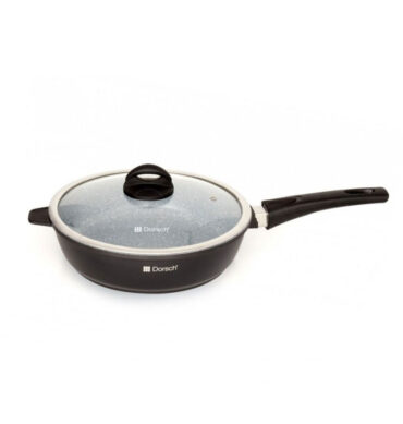 28cm 3.3L Non-Stick Ceramic Coating Aluminum Deep Fry Pan With Glass Lid DH-05581