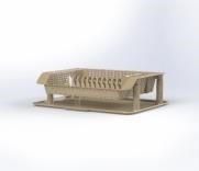 Tornado 1 - Rattan Single dish rack