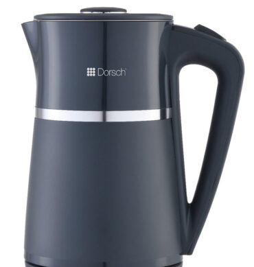 220W 1.7L Stainless Steel Large Capacity Cordless Auto-Shutdown Electric Kettle With Base DH-07310 - Navy