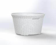Dixie - Rattan round laundry basket