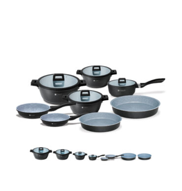 8-Piece Cookware Set, Perfect for Sautéing, Simmering, Frying, & Baking with Versatile Casseroles, Saucepans, & Frying Pans