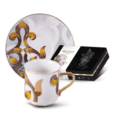 12Pcs 90ml Finest Porcelain Coffee Cups Set DH-09302 - Royal