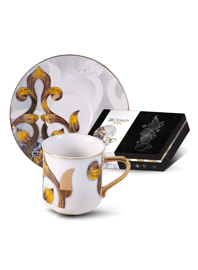 12Pcs 90ml Finest Porcelain Coffee Cups Set DH-09302 - Royal