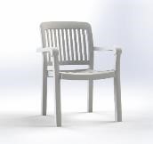 King Plastic Chair With Arms 50x41x88