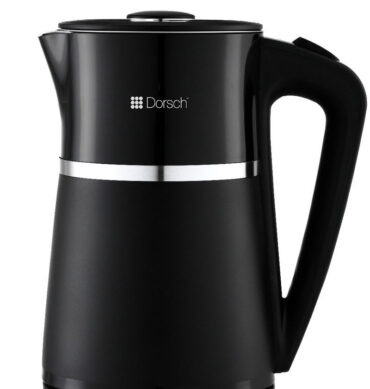 2200W 1.7L Stainless Steel Large Capacity Cordless Auto-Shutdown Electric Kettle With Base DH-07309- Black