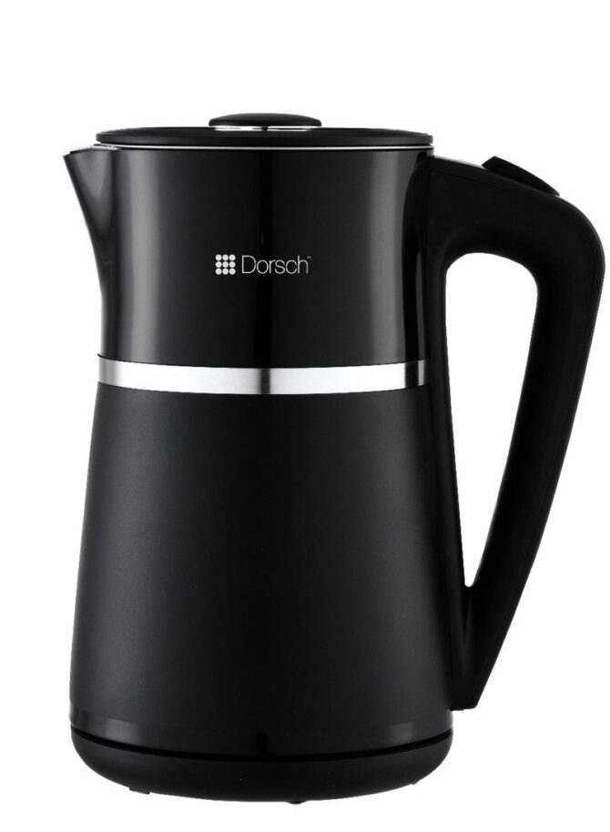 2200W 1.7L Stainless Steel Large Capacity Cordless Auto-Shutdown Electric Kettle With Base DH-07309- Black