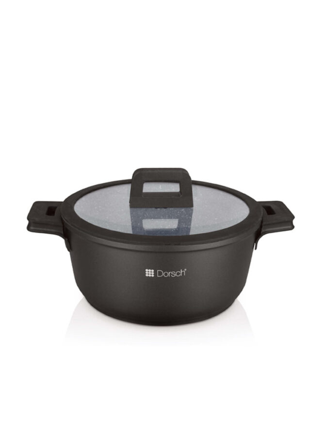 8.1L Die-Cast Aluminium Ceramic Coated Casserole With Glass Lid DH-05593\SR (D30 x H13.5)cm