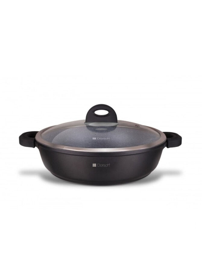 32cm 5L Non-Stick Ceramic Coating Aluminum Low Casserole DH-05579 (D32 x H8.5)cm