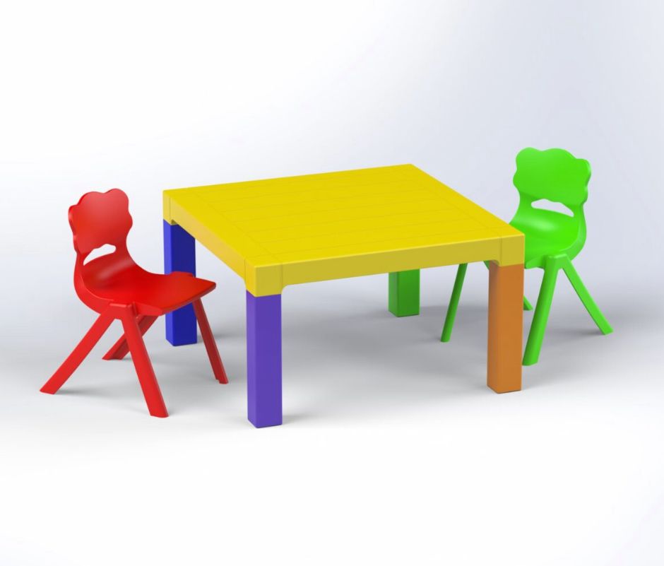 KIDS SET | 2 BISBIBS CHAIRS WITH VENICE TABLE