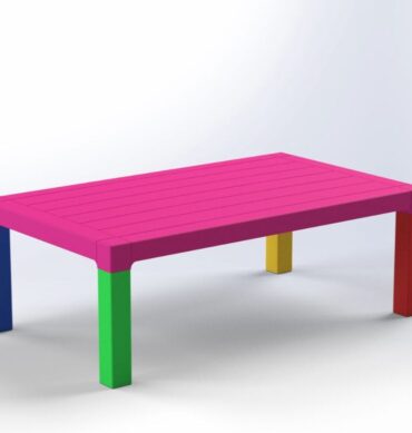 MILANO | RECTANGULAR LARGE KIDS TABLE 125*75*43