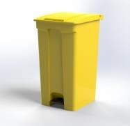 Romania 90L Dustbin with pedal YELLOW