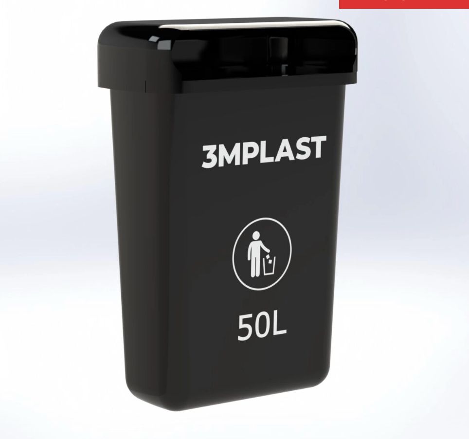 Bino 50L Hanging Bin BLACK