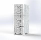 Beta 4 Rattan 4 drawers WHITE
