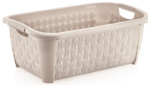 Rattan Rectangled Laundry Basket (20 LT.)