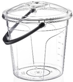 Water Bucket with Lid No 2 (Transparent) (5 LT.)