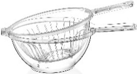 Double Strainer with Bowl (Transparent)