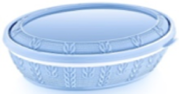 No 2 Knit Ovoid Covered Plate With Lid (0,900 ml)