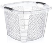 Rattan Square Laundry Basket (34 LT.) (Transparent)