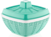 Double Colored Sugar Bowl With Lid (0,70 LT.)