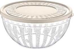 Round Bowl With Lid  (6 LT.) (Transparent)