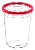 1225 ml Round Deep Compact Storage Container