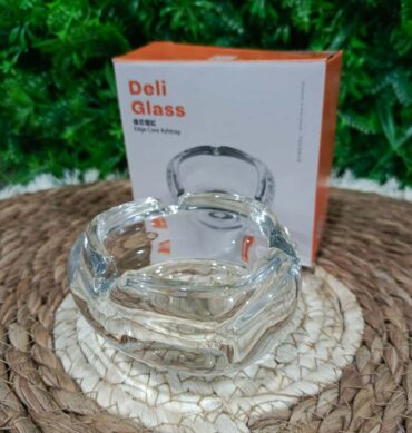 Deli Glass - منفضة مدورة زجاج صغير