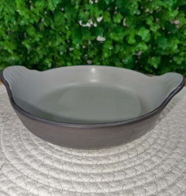 988-9 Gray Melsmine Round with 2 handle