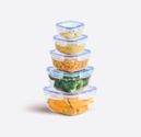 5 pcs. Seal Square Storge Container Set(500,900,1500,2400,3750 ml)
