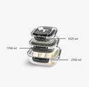 3 pcs. Master Seal Square Storage Container Set (1025,1700,2700 ml)