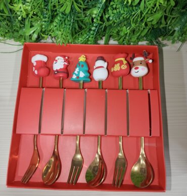 877-7 - ملاعق كريسمس مع شوك