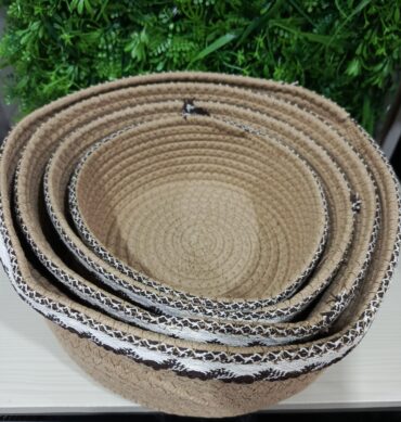 818-7 - طقم ٤ قطع مدور جاط قماش