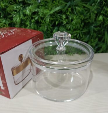 791-8 - مرطبان مدور بلاكسي مع غطا شفاف