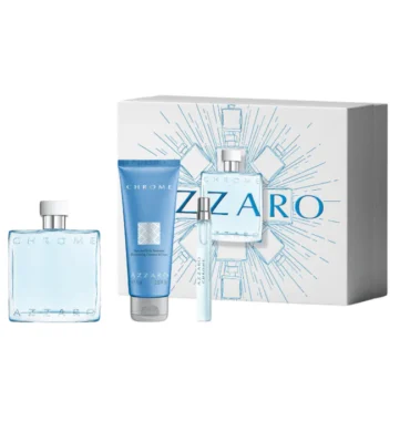 Azzaro Chrome Men's Gift Set (100ml EDT + 75ml Shower Gel + 10ml EDT)